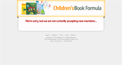 Desktop Screenshot of childrensbookformula.com