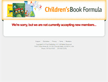 Tablet Screenshot of childrensbookformula.com